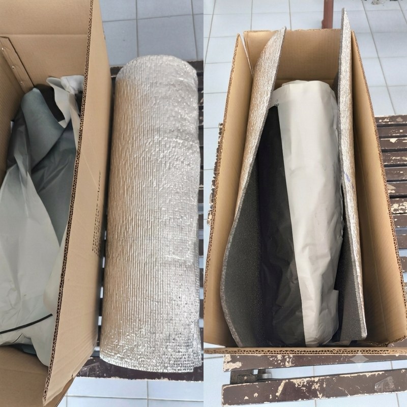 Plants packed in insulation